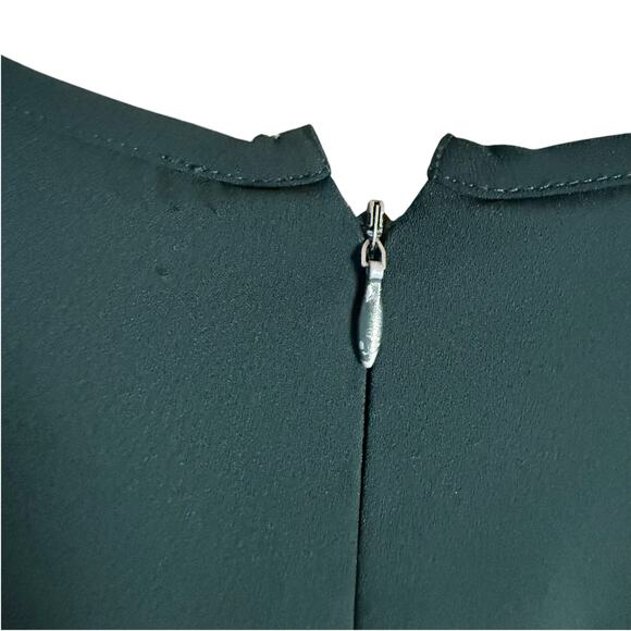 Adam Lippes Forest Green Crepe Wide Leg Long Sleeve Jumpsuit Size 0 - Picture 12 of 14